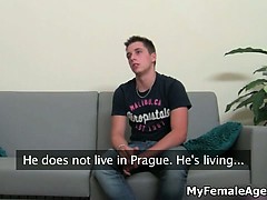 Guy gets horny talking to a woman in the part4