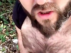 Outdoor Bear Handjob