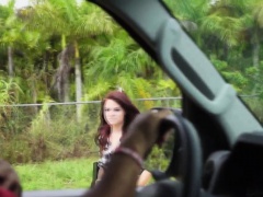 Hitch hiking teen pounded