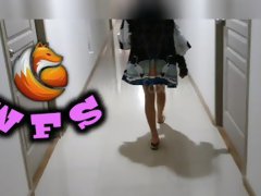 asian couple public sex on staircase - part 1