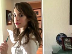 HD POV video of brunette Kimmy Granger being fucked by her man