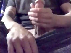 Big dick white boy stroking cock until he explodes