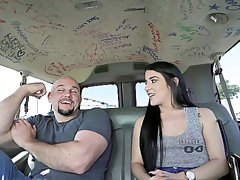 Jessica Jewelz gets picked up and fucked in the Bang Bus