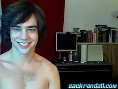 Young athletic Zack Randall masturbates solo and cums on cam