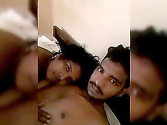 Hot Ebony Babe Gives Her Man a Nice Cock Sucking