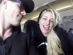 Cock-tease on a plane