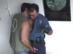 Hot bear and police officer