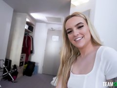 Homemade POV video of Lacey Amour giving head and getting fucked