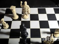 Dildo Gambit (girl ride on dildo and cum on chess board, like Beth Harmon in Queen's Gambit)