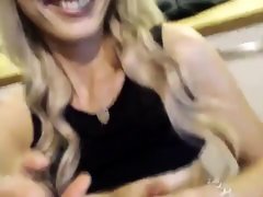 Gorgeous camgirl gets fucked and facialized in the kitchen