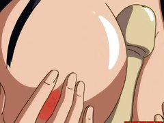 Balls deep pussy and ass drilling makes a foxy babe cum - Anime